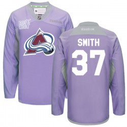 Colin Smith Colorado Avalanche Reebok Premier 2016 Hockey Fights Cancer Practice Jersey (Purple)