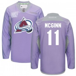 Jamie Mcginn Colorado Avalanche Reebok Premier 2016 Hockey Fights Cancer Practice Jersey (Purple)