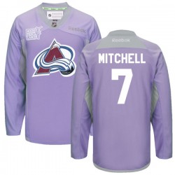 John Mitchell Colorado Avalanche Reebok Authentic 2016 Hockey Fights Cancer Practice Jersey (Purple)