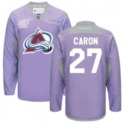 Jordan Caron Colorado Avalanche Reebok Authentic 2016 Hockey Fights Cancer Practice Jersey (Purple)