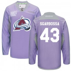 Michael Sgarbossa Colorado Avalanche Reebok Authentic 2016 Hockey Fights Cancer Practice Jersey (Purple)
