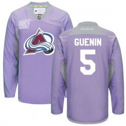 Nate Guenin Colorado Avalanche Reebok Authentic 2016 Hockey Fights Cancer Practice Jersey (Purple)