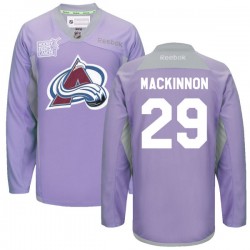 Nathan Mackinnon Colorado Avalanche Reebok Premier 2016 Hockey Fights Cancer Practice Jersey (Purple)