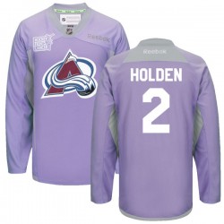 Nick Holden Colorado Avalanche Reebok Authentic 2016 Hockey Fights Cancer Practice Jersey (Purple)