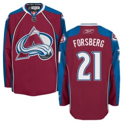 Peter Forsberg Colorado Avalanche Reebok Authentic Burgundy Home Jersey (Red)