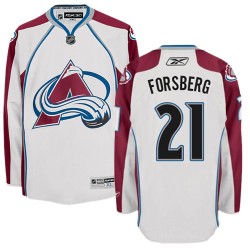 Peter Forsberg Colorado Avalanche Reebok Authentic Away Jersey (White)