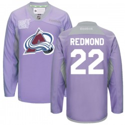Zach Redmond Colorado Avalanche Reebok Authentic 2016 Hockey Fights Cancer Practice Jersey (Purple)
