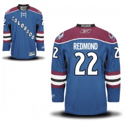 Zach Redmond Colorado Avalanche Reebok Authentic Steel Alternate Jersey (Blue)