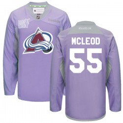 Cody Mcleod Colorado Avalanche Reebok Premier 2016 Hockey Fights Cancer Practice Jersey (Purple)