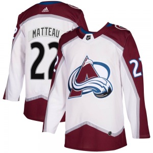 Stefan Matteau Colorado Avalanche Adidas Authentic 2020/21 Away Jersey (White)