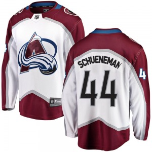 Corey Schueneman Colorado Avalanche Fanatics Branded Breakaway Away Jersey (White)