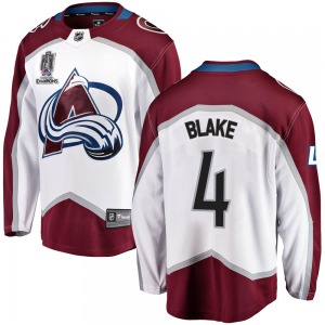 Rob Blake Colorado Avalanche Fanatics Branded Breakaway Away 2022 Stanley Cup Champions Jersey (White)