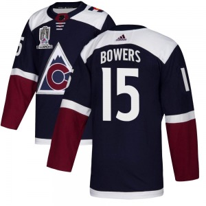 Shane Bowers Colorado Avalanche Adidas Youth Authentic Alternate 2022 Stanley Cup Champions Jersey (Navy)