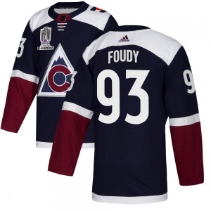 Jean-Luc Foudy Colorado Avalanche Adidas Youth Authentic Alternate 2022 Stanley Cup Champions Jersey (Navy)
