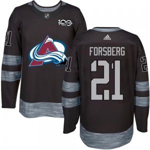 Peter Forsberg Colorado Avalanche Authentic 1917-2017 100th Anniversary Jersey (Black)
