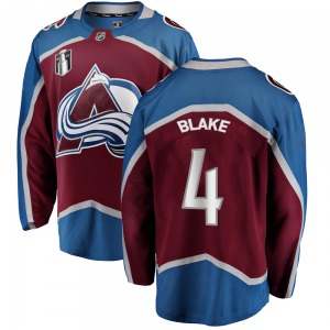 Rob Blake Colorado Avalanche Fanatics Branded Youth Breakaway Maroon Home 2022 Stanley Cup Final Patch Jersey