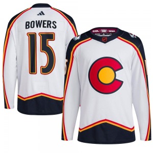 Shane Bowers Colorado Avalanche Adidas Youth Authentic Reverse Retro 2.0 Jersey (White)