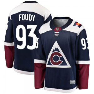 Jean-Luc Foudy Colorado Avalanche Fanatics Branded Breakaway Alternate Jersey (Navy)