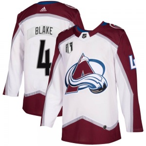 Rob Blake Colorado Avalanche Adidas Youth Authentic 2020/21 Away 2022 Stanley Cup Final Patch Jersey (White)