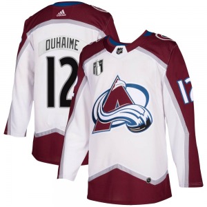 Brandon Duhaime Colorado Avalanche Adidas Youth Authentic 2020/21 Away 2022 Stanley Cup Final Patch Jersey (White)