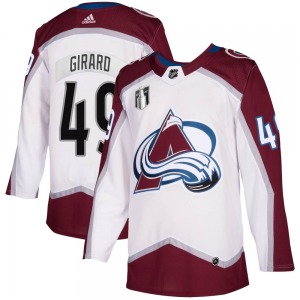 Samuel Girard Colorado Avalanche Adidas Youth Authentic 2020/21 Away 2022 Stanley Cup Final Patch Jersey (White)
