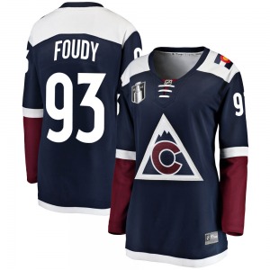 Jean-Luc Foudy Colorado Avalanche Fanatics Branded Women's Breakaway Alternate 2022 Stanley Cup Final Patch Jersey (Navy)