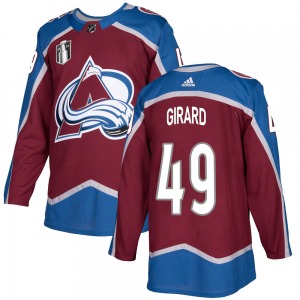 Samuel Girard Colorado Avalanche Adidas Authentic Burgundy Home 2022 Stanley Cup Final Patch Jersey