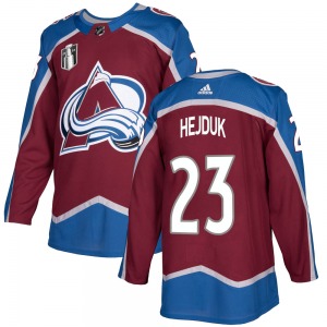 Milan Hejduk Colorado Avalanche Adidas Authentic Burgundy Home 2022 Stanley Cup Final Patch Jersey