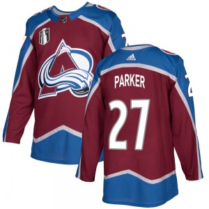 Scott Parker Colorado Avalanche Adidas Authentic Burgundy Home 2022 Stanley Cup Final Patch Jersey