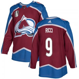 Mike Ricci Colorado Avalanche Adidas Authentic Burgundy Home 2022 Stanley Cup Final Patch Jersey