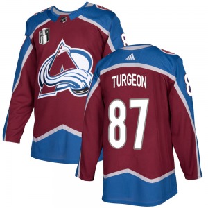 Pierre Turgeon Colorado Avalanche Adidas Authentic Burgundy Home 2022 Stanley Cup Final Patch Jersey