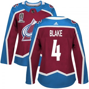 Rob Blake Colorado Avalanche Adidas Women's Authentic Burgundy Home 2022 Stanley Cup Champions Jersey