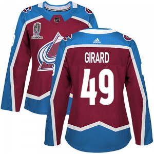 Samuel Girard Colorado Avalanche Adidas Women's Authentic Burgundy Home 2022 Stanley Cup Champions Jersey