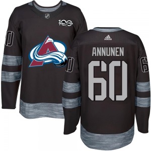 Justus Annunen Colorado Avalanche Youth Authentic 1917-2017 100th Anniversary Jersey (Black)