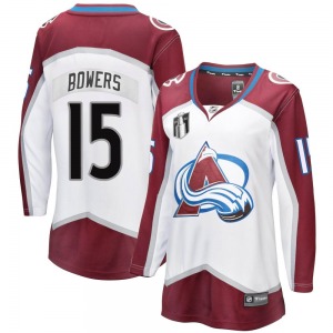 Shane Bowers Colorado Avalanche Fanatics Branded Women's Breakaway Away 2022 Stanley Cup Final Patch Jersey (White)