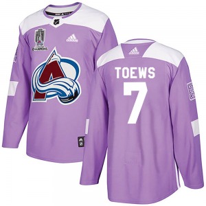 Devon Toews Colorado Avalanche Adidas Youth Authentic Fights Cancer Practice 2022 Stanley Cup Champions Jersey (Purple)