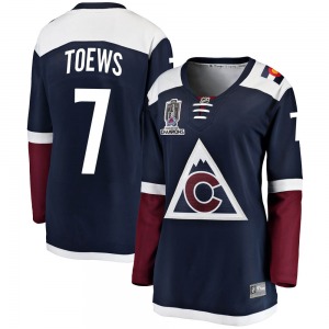 Devon Toews Colorado Avalanche Fanatics Branded Women's Breakaway Alternate 2022 Stanley Cup Champions Jersey (Navy)