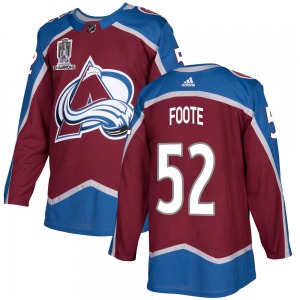 Adam Foote Colorado Avalanche Adidas Authentic Burgundy Home 2022 Stanley Cup Champions Jersey