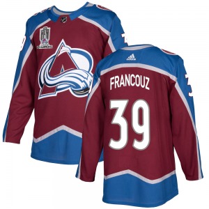 Pavel Francouz Colorado Avalanche Adidas Authentic Burgundy Home 2022 Stanley Cup Champions Jersey