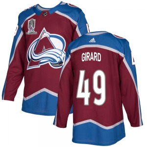 Samuel Girard Colorado Avalanche Adidas Authentic Burgundy Home 2022 Stanley Cup Champions Jersey