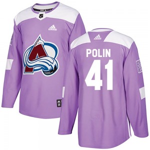 Jason Polin Colorado Avalanche Adidas Authentic Fights Cancer Practice Jersey (Purple)