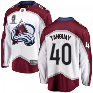 Alex Tanguay Colorado Avalanche Fanatics Branded Youth Breakaway Away 2022 Stanley Cup Champions Jersey (White)