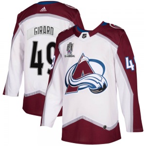 Samuel Girard Colorado Avalanche Adidas Youth Authentic 2020/21 Away 2022 Stanley Cup Champions Jersey (White)