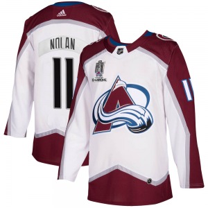 Owen Nolan Colorado Avalanche Adidas Youth Authentic 2020/21 Away 2022 Stanley Cup Champions Jersey (White)