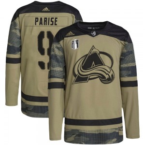 Zach Parise Colorado Avalanche Adidas Youth Authentic Military Appreciation Practice 2022 Stanley Cup Final Patch Jersey (Camo)