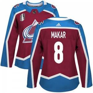 Cale Makar Colorado Avalanche Adidas Women's Authentic Burgundy Home 2022 Stanley Cup Final Patch Jersey