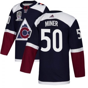 Trent Miner Colorado Avalanche Adidas Authentic Alternate 2022 Stanley Cup Champions Jersey (Navy)