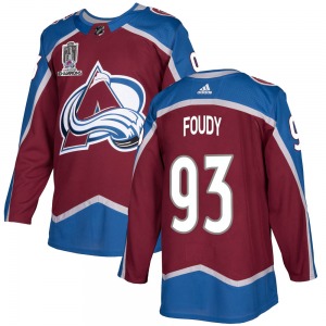 Jean-Luc Foudy Colorado Avalanche Adidas Youth Authentic Burgundy Home 2022 Stanley Cup Champions Jersey