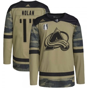 Owen Nolan Colorado Avalanche Adidas Authentic Military Appreciation Practice 2022 Stanley Cup Final Patch Jersey (Camo)