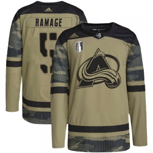 Rob Ramage Colorado Avalanche Adidas Authentic Military Appreciation Practice 2022 Stanley Cup Final Patch Jersey (Camo)